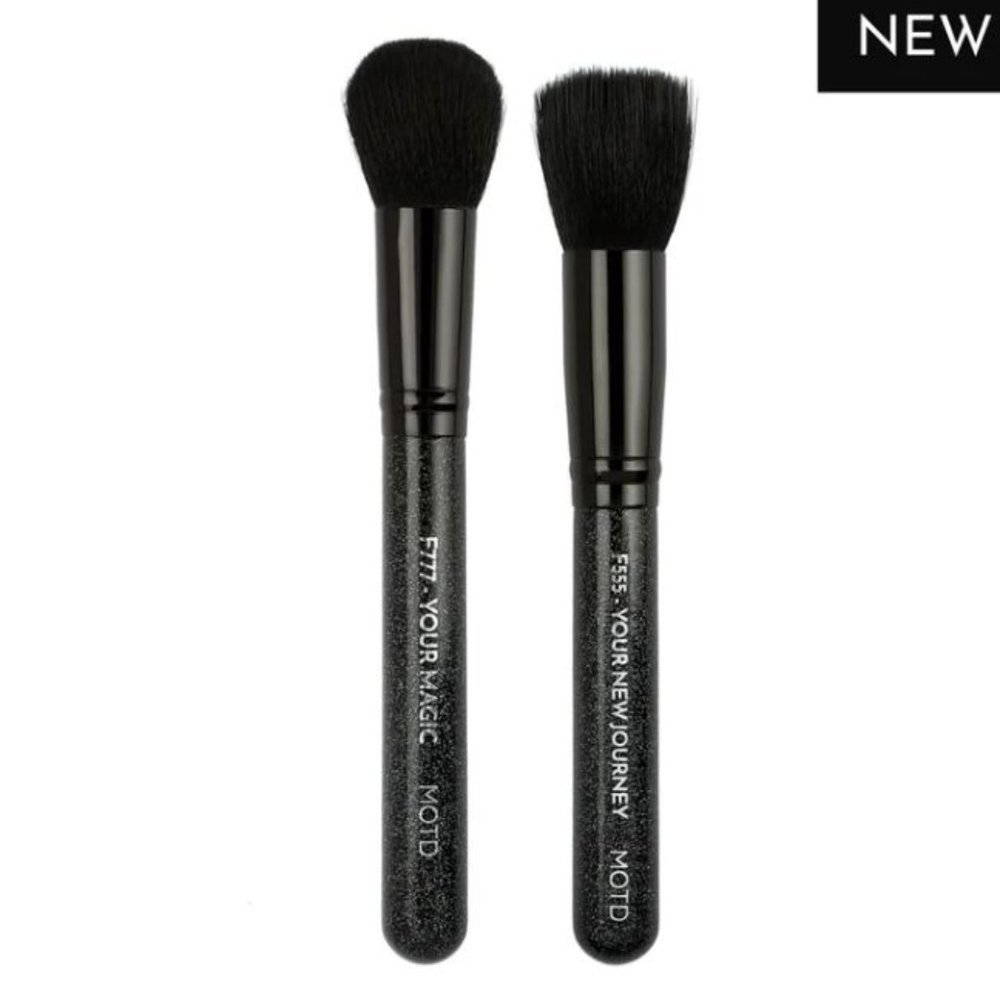 MOTD Cosmetics Manifest Face Brush Set Black Glitter